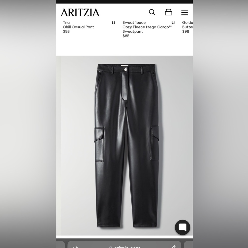 Wilfred free vegan leather modern cargo pant